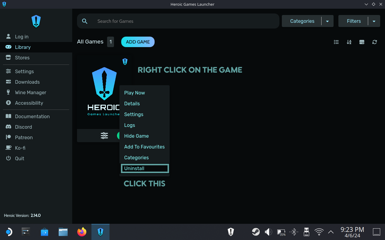 Step uninstall 1